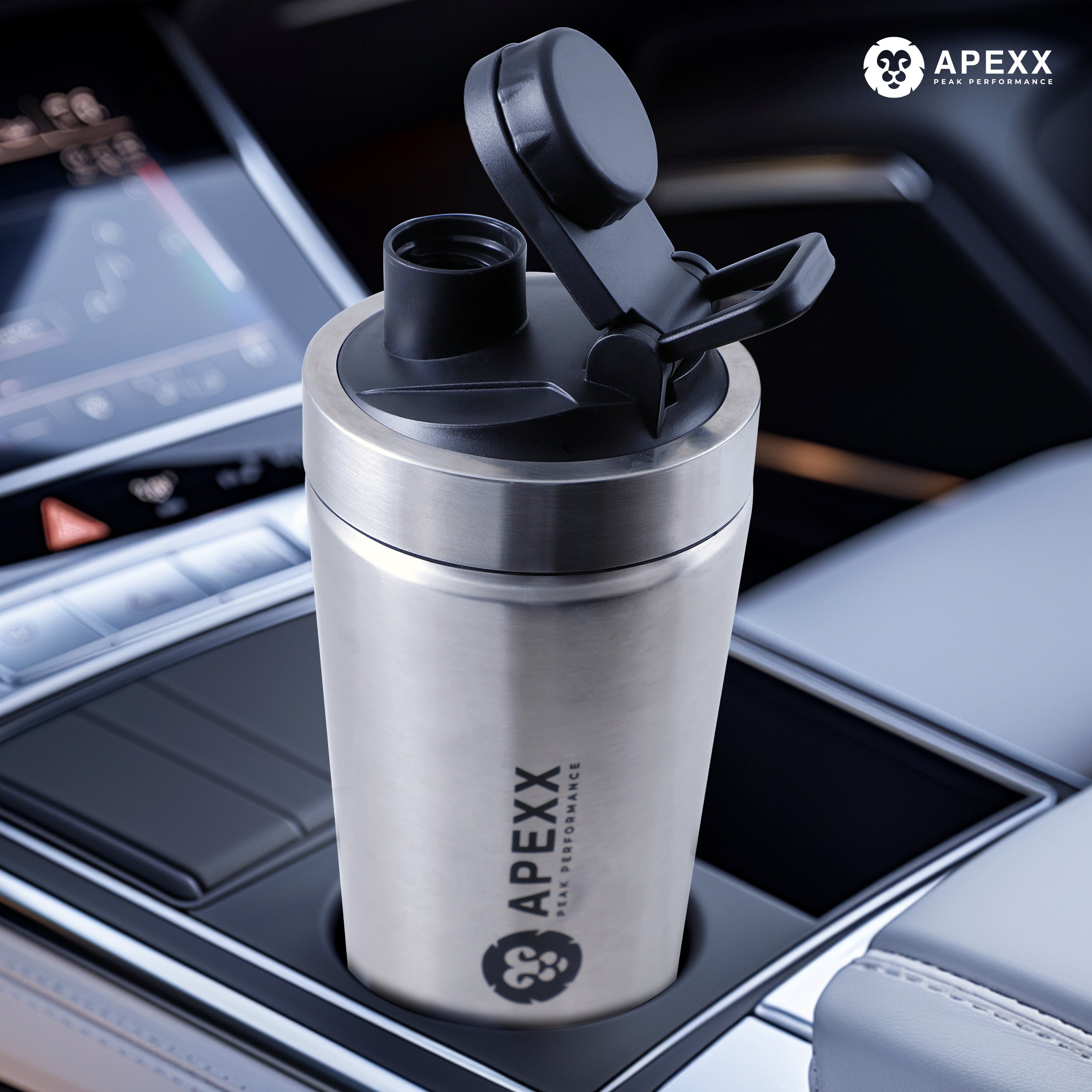 Apexx Steel Protein Shaker Bottle - 750ML