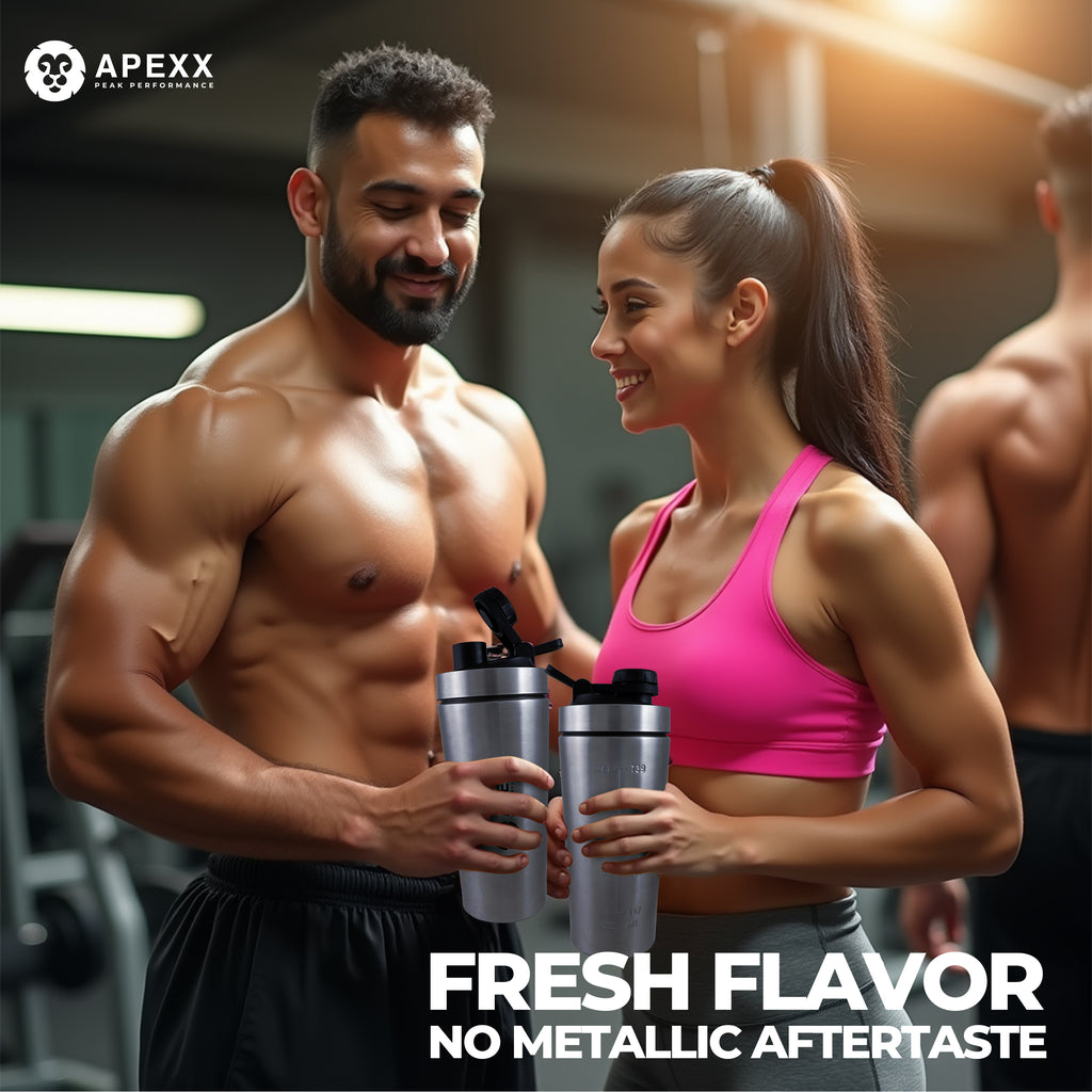 Apexx Steel Protein Shaker Bottle - 750ML